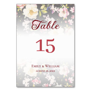 Aquarell Rosa Gelbe Rosen, schwarz verschwommen, H Tischnummer
