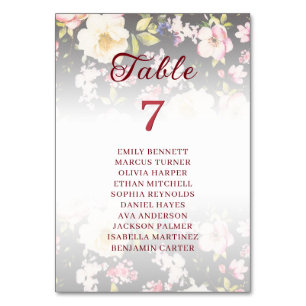 Aquarell Rosa Gelbe Rosen, schwarz verschwommen, H Tischnummer