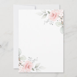 Aquarell Rosa Girl Einladung BLANK