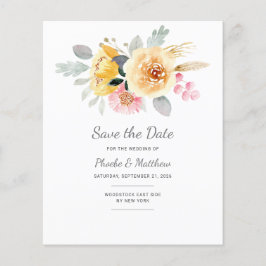 Aquarell Rosa Gold Floral Moderne Botanische Küche