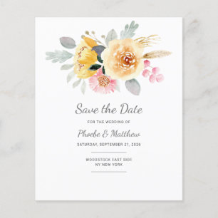 Aquarell Rosa Gold Floral Moderne Botanische Küche