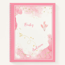 Aquarell Rosa, goldene Funken und Du