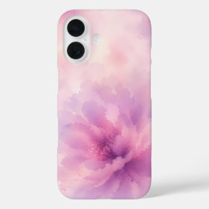 Aquarell-Rosa-Lavendel-Blüten-Abstrakt iPhone 16 Hülle