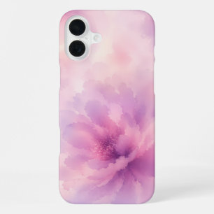 Aquarell-Rosa-Lavendel-Blüten-Abstrakt iPhone 16 Plus Hülle