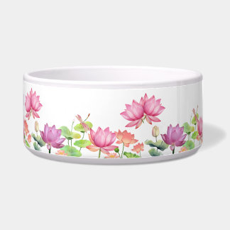 Aquarell Rosa Lotus Blumen Garten HOCHZEIT Napf