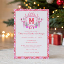Aquarell Rosa Mädchen-Elfen-Monogrammwappen-Party