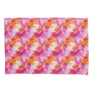 Aquarell Rosa Orange Abstrakt Kissenbezug