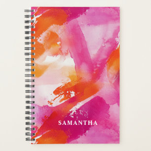 Aquarell Rosa Orange Planer