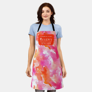 Aquarell-Rosa-Orangen-Abstrakt-Küche Schürze