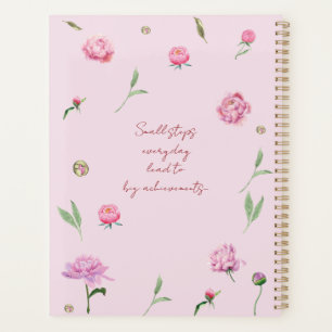 Aquarell-Rosa-Pfingstrose-Blumen Planer