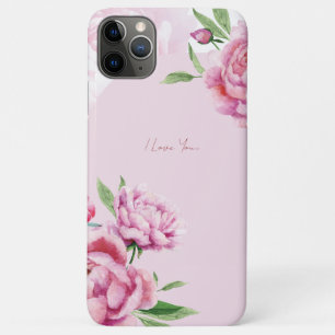 Aquarell-Rosa-Pfingstrose-Blumenmuster Case-Mate iPhone Hülle