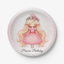 Aquarell Rosa Princess Baby Dusche Party Niedlich