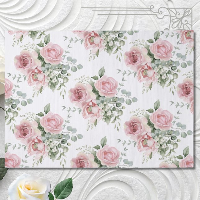 Aquarell-Rosa-Rose-Decoupage  Seidenpapier (Von Creator hochgeladen)