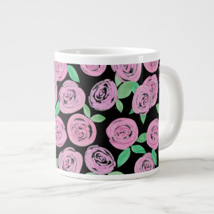 Aquarell, rosa Rosen Jumbo-Tasse