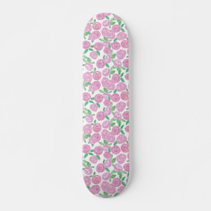 Aquarell, rosa Rosen Skateboard
