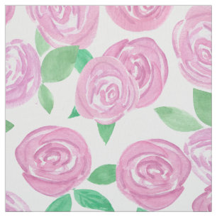 Aquarell Rosa Rosen Stoff