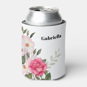 Aquarell Rosa Roses Ballerina Blumengestein Dosenkühler