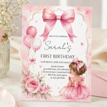 Aquarell-Rosa-Schleife-Baby-Mädchen-Geburtstags-Ei