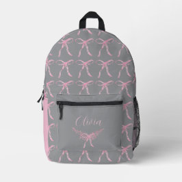 Aquarell-Rosa-Schleifen-Muster Bedruckter Rucksack