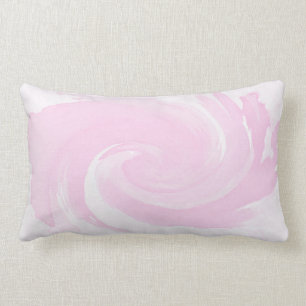 Aquarell-Rosa-Spiralen-Bürsten-Anschläge Lendenkissen