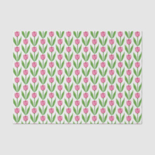 Aquarell-rosa Tulpe-Blumenseidenpapier Seidenpapier