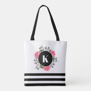 Aquarell-Rosa- und Weiße-Rosen-Kreis-Kranz