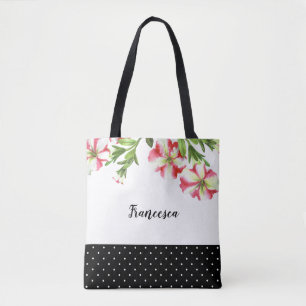 Aquarell-Rosa-Weiße-Petunien-Blumendesign