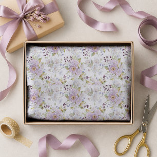 Aquarell-Rosa-Wildblumen-Blumen-Wrap Seidenpapier