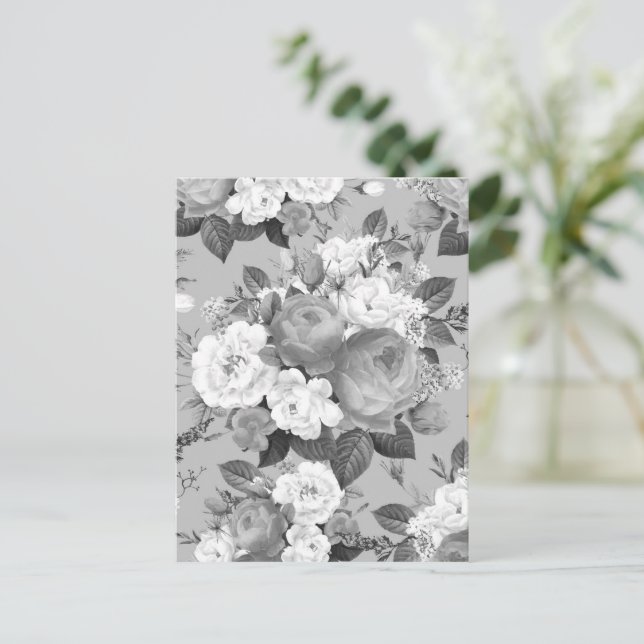 Aquarell-Rose 9 Postkarte (Stehend Vorderseite)