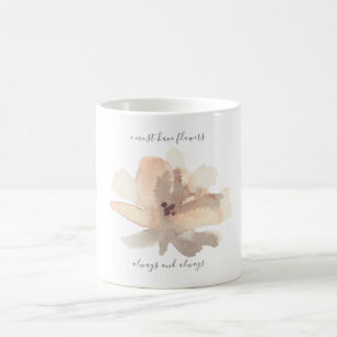 Aquarell-Rosé-Blumen-Monet-Kaffeetasse Kaffeetasse