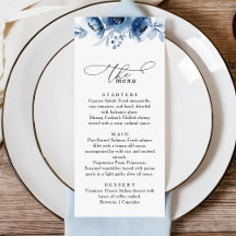 Aquarell-Rosé-Blumen-Staubblau-Hochzeit