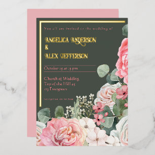 Aquarell-Rosé-Folie-Einladung Folieneinladung