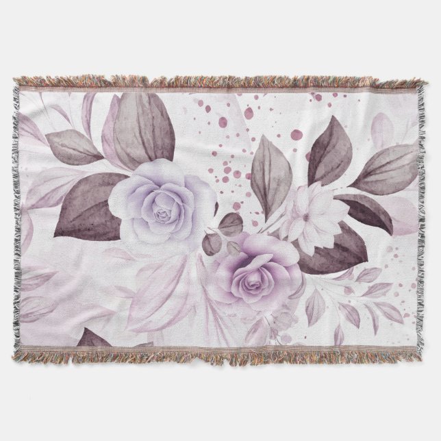 Aquarell-Rosen 2 Decke (Vorderseite)