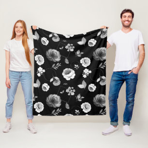 Aquarell-Rosen 33 Fleecedecke