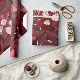 Aquarell-Rosen 35 Geschenkpapier
