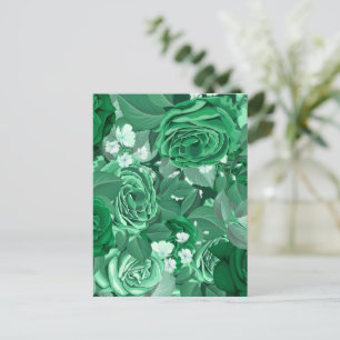 Aquarell-Rosen 36 Postkarte