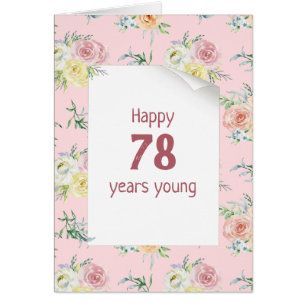 Aquarell-Rosen 78. Geburtstag
