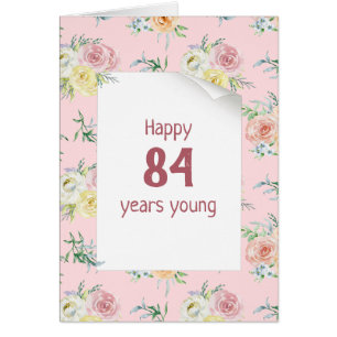 Aquarell-Rosen 84. Geburtstag