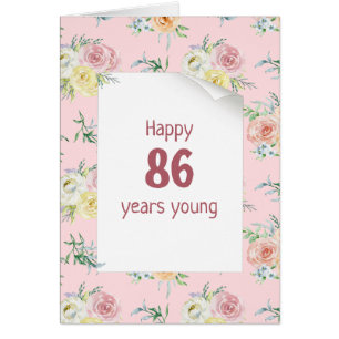 Aquarell-Rosen 86. Geburtstag