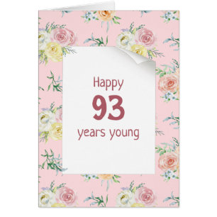 Aquarell-Rosen 93. Geburtstag