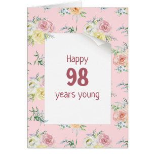 Aquarell-Rosen 98. Geburtstag