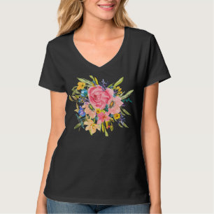 Aquarell-Rosen-Blumenstrauß T-Shirt