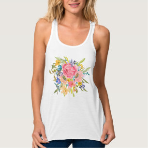 Aquarell-Rosen-Blumenstrauß Tank Top