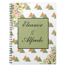 Aquarell-Rosen-Hochzeit Notizblock