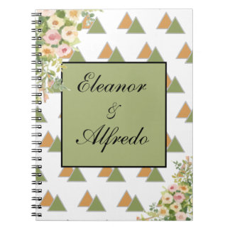 Aquarell-Rosen-Hochzeit Notizblock