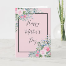 Aquarell-Rosen-Muttertags-Karte