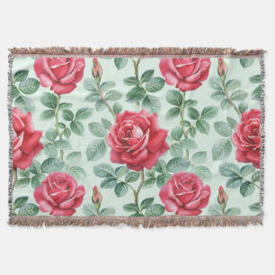 Aquarell-Rosen: Nahtlose florale Illustration. Decke