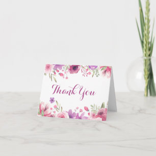 Aquarell-Rosen-Skript Danke Karte
