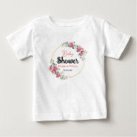 Aquarell-Rosen und Eukalyptus-Baby-Shower