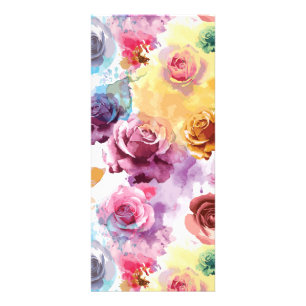 Aquarell-Rosen Werbekarte